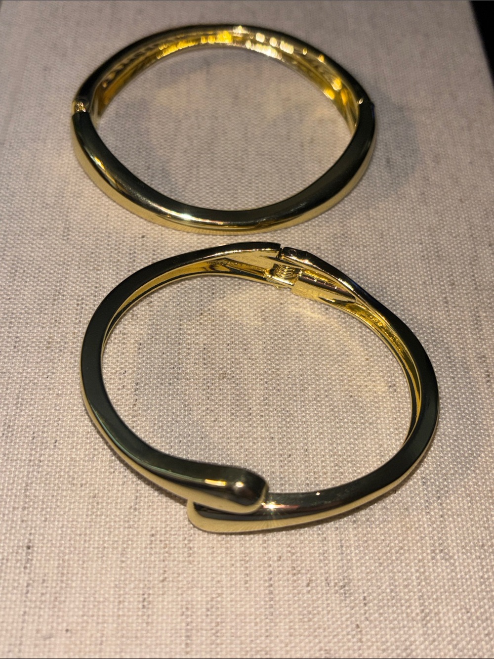 Gold plated bangle bracelets